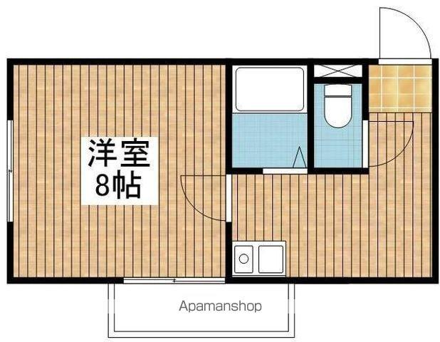 エクセル鐙西(1K/1階)の間取り写真