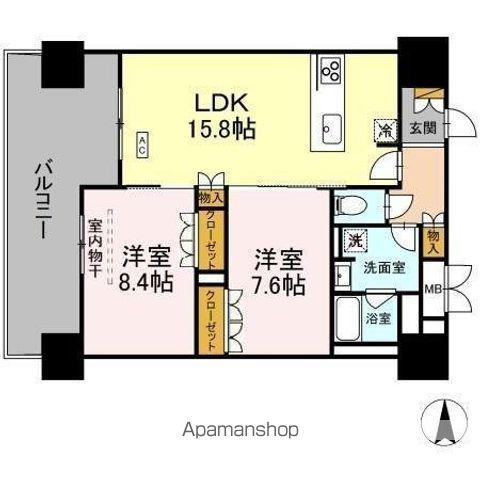 THE REJUVEPORT KISARAZU(2LDK/5階)の間取り写真