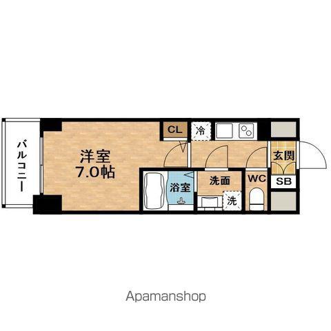 エス-RESIDENCE福島ALOVITA(1K/3階)の間取り写真