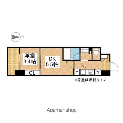 パークアクシス名古屋山王(1DK/5階)の間取り写真