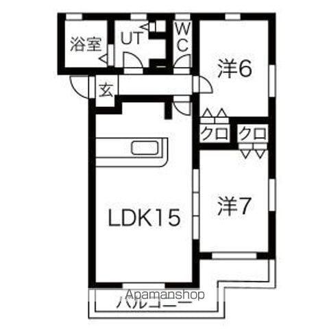 PARC大山サウス(2LDK/1階)の間取り写真