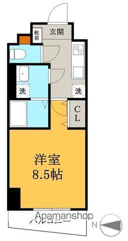 ゲートウェイ尾頭橋(1K/4階)の間取り写真