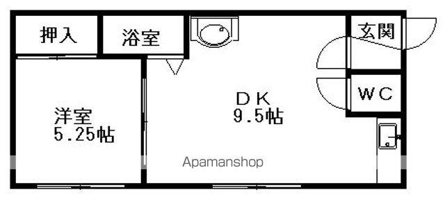 こもだハイツ(1DK/2階)の間取り写真