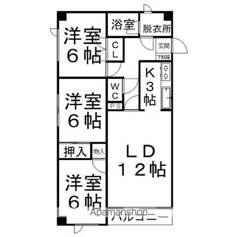 第2ナシオマンション(2LDK/2階)の間取り写真