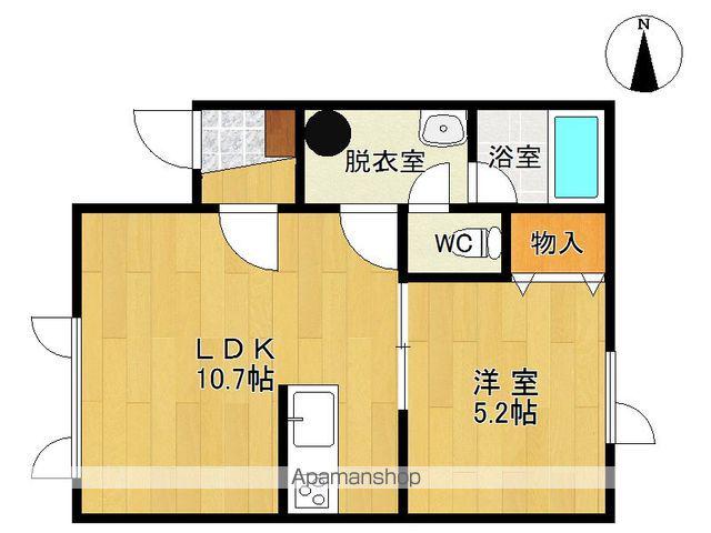 ピース・1(1LDK/2階)の間取り写真