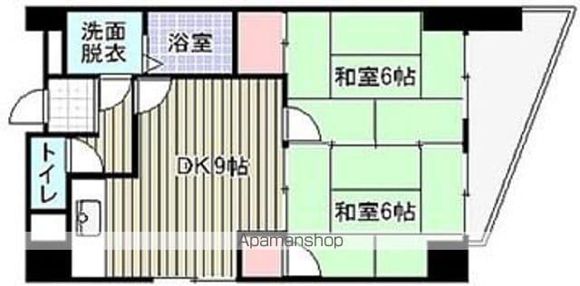 サンハッコービル(2DK/4階)の間取り写真