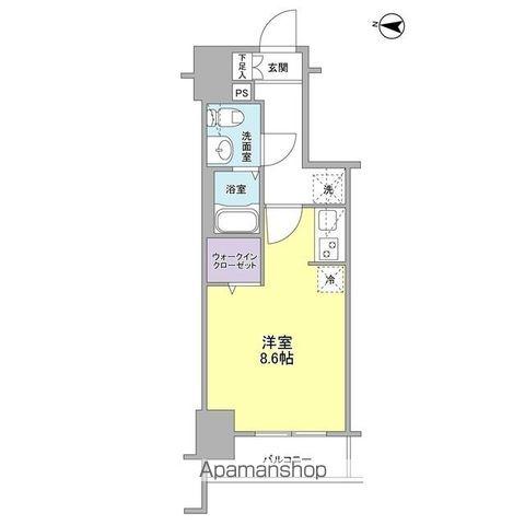 ウィルテラス深川住吉(ワンルーム/5階)の間取り写真