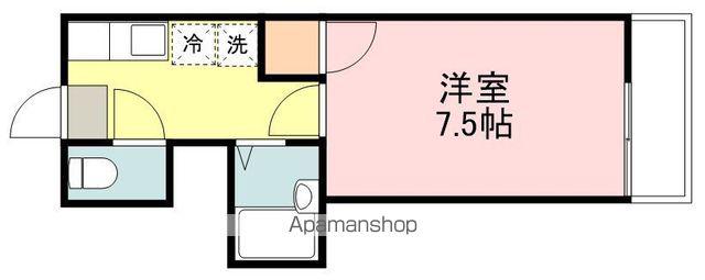 モリヤハイツ(1K/2階)の間取り写真