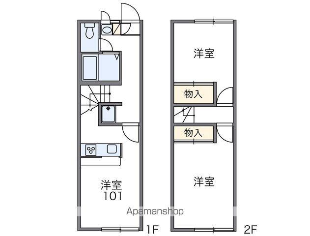 レオパレスMYやまが(2DK/1階)の間取り写真