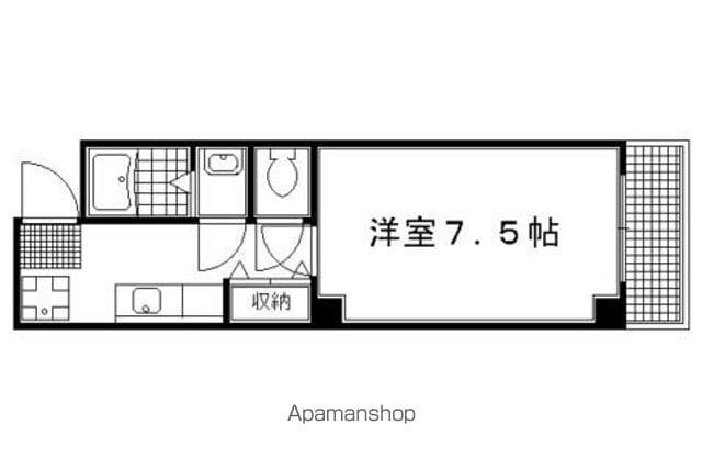 アルカス今出川(1K/2階)の間取り写真