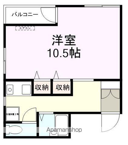 こめ吉ビル(ワンルーム/2階)の間取り写真
