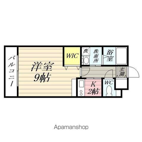 ベルコリーヌねむの木(1K/1階)の間取り写真
