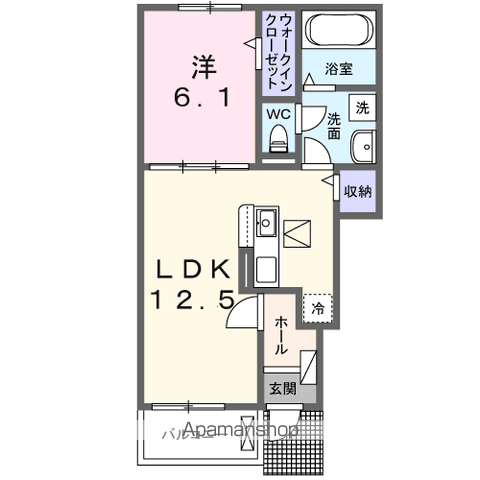 アザレアT Ⅲ(1LDK/1階)の間取り写真