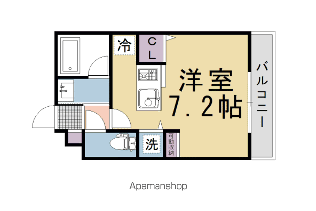 GOOD8 MIRAI上賀茂(1K/4階)の間取り写真
