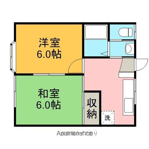 ロイヤル メゾン(2K/2階)の間取り写真
