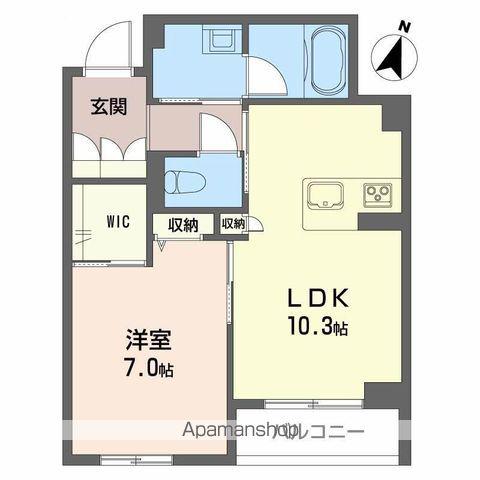 シャーメゾン ヴェルジェ(1LDK/1階)の間取り写真