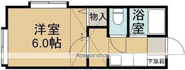 砂山コーポエンジェルス(1K/1階)の間取り写真