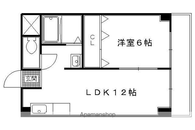 コープみささぎ(1LDK/6階)の間取り写真