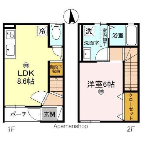 ドエルグランツ(1LDK/1階)の間取り写真