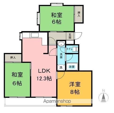 ヴィラスカイシップ(3LDK/3階)の間取り写真