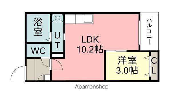 JACK SAKAE Ⅰ(1LDK/2階)の間取り写真