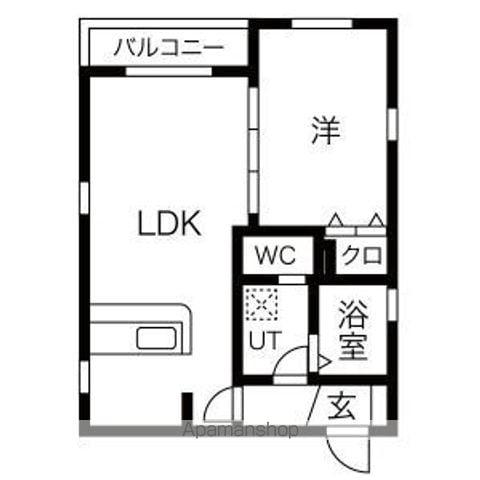 ロイヤル フォレスト(1LDK/2階)の間取り写真