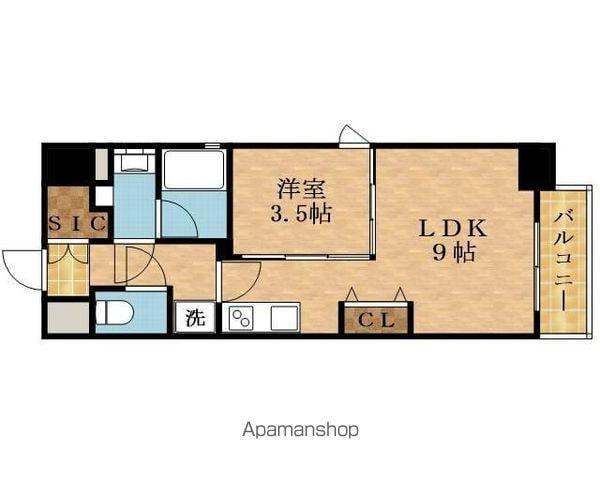 URBANLINK森小路駅前(1LDK/4階)の間取り写真