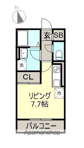 パトリア(ワンルーム/2階)の間取り写真