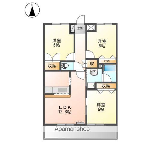 スプリングデイハイツ(3LDK/1階)の間取り写真