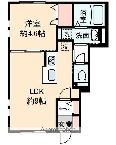 ドミール(1LDK/1階)の間取り写真