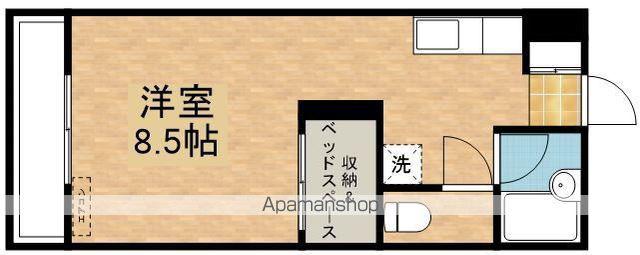 サンセットビレッジ新川A棟(ワンルーム/1階)の間取り写真