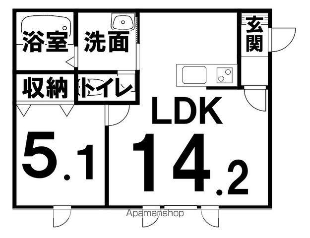 管理ビル(1LDK/2階)の間取り写真