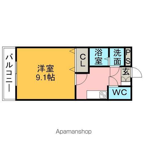 リバティーヒルズ吉田Ⅴ(1K/1階)の間取り写真