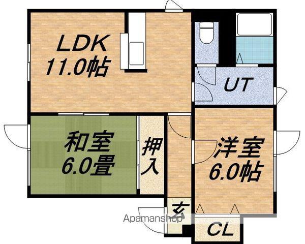 リバティーベル(2LDK/1階)の間取り写真