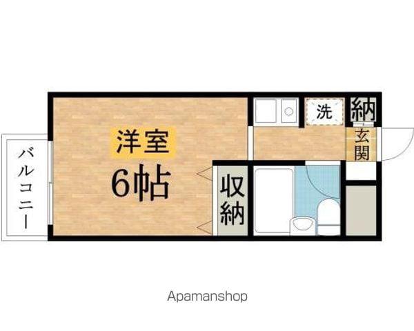 天野ビル(ワンルーム/5階)の間取り写真