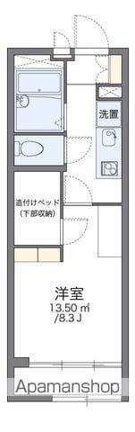 レオパレスリビングメイト学園前(1K/1階)の間取り写真