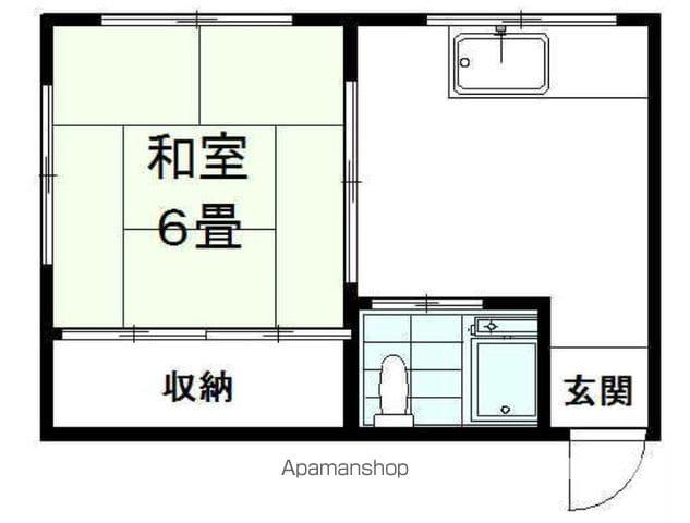 高田ビル(1DK/3階)の間取り写真
