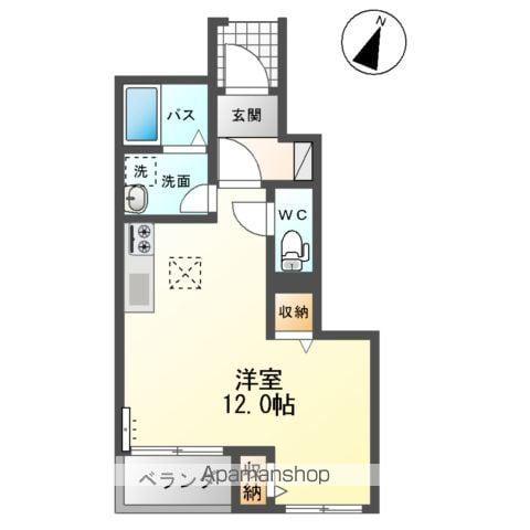 プルミエカーヤ(1K/1階)の間取り写真