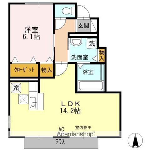 ソレアード5(1LDK/1階)の間取り写真