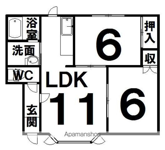 ステイビレッジグランド1315(2LDK/1階)の間取り写真