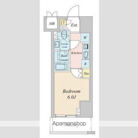 プラウドフラット神楽坂2(1K/3階)の間取り写真