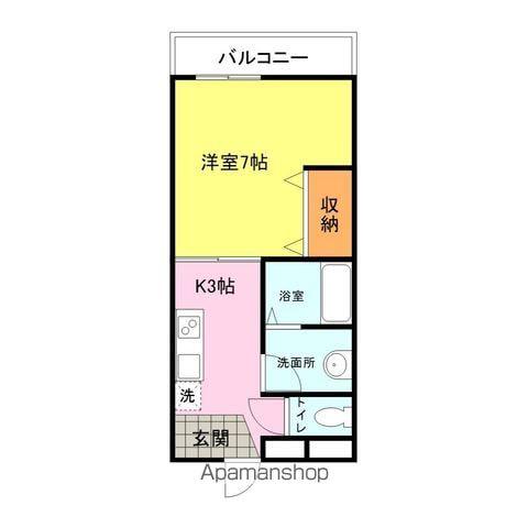 カレッジハイツ(1K/2階)の間取り写真