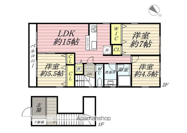 京浜東北・根岸線 鶴見駅 徒歩14分 2階建 築33年(3LDK)の間取り写真