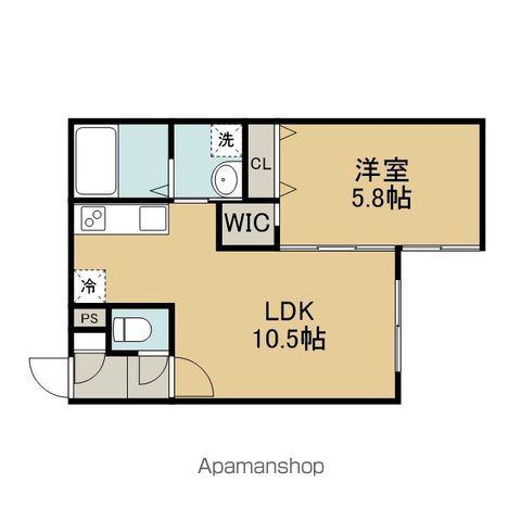 PRIOR恵庭Ⅱ(1LDK/3階)の間取り写真