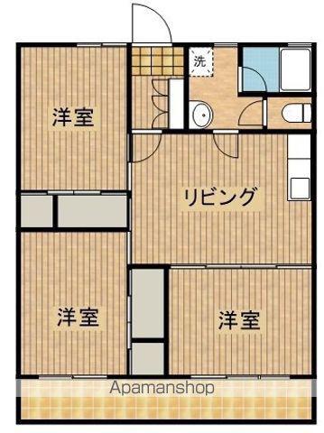 サザンポート西都(3LDK/3階)の間取り写真