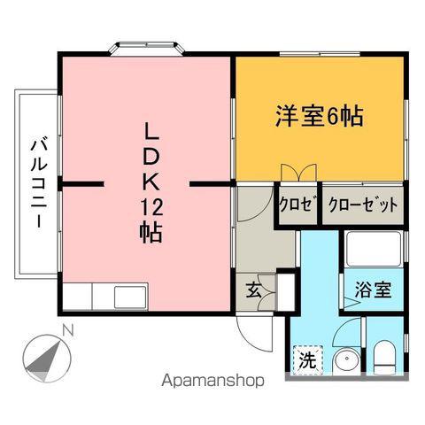 パークサイド久保稲荷(1LDK/1階)の間取り写真