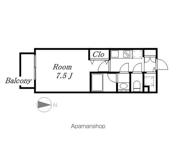 ブランシエスタ東別院(1K/6階)の間取り写真