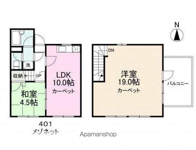 RINDO BLDG(2LDK/4階)の間取り写真