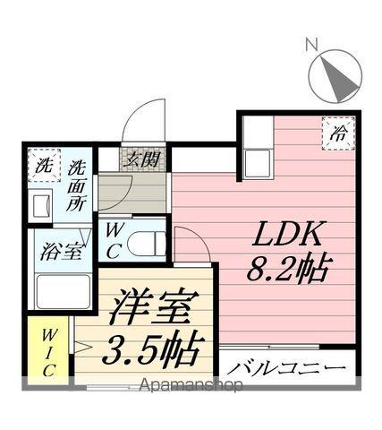 ガーデンプレイス吉川(1LDK/2階)の間取り写真