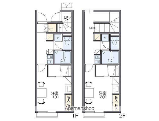 レオパレスアンオゥル(1K/2階)の間取り写真